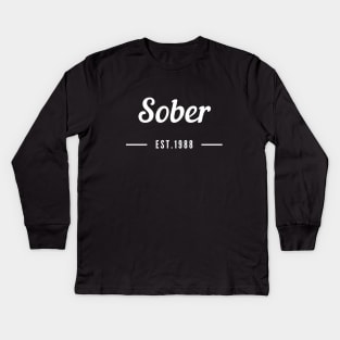 Sober Since 1988 - Sober Gifts Men Women Kids Long Sleeve T-Shirt